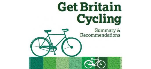 La copertina del report Get Britain Cycling