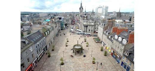 il centro di Aberdeen