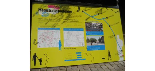 Lo schema del piano pedonale di Strasburgo